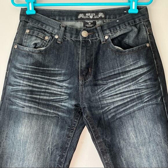 GS115 Men’s Dark Wash Straight Jeans Size 30 - Picture 3 of 10